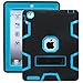 iPad 4 Case, iPad 3 Case, iPad 2 Case - E LV iPad 4 3 2 Case Cover - Shock-Absorption / High Impact Resistant Hybrid Dual Layer Armor Defender Full Body Protective Case Cover with 1 Stylus - BLACK / TURQUOISE