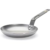 de Buyer MINERAL B Carbon Steel Omelette Pan - 8&rdquo; Diameter, 5.5&rdquo; Cooking Surface - Naturally Non-Stick Finish - Made in France