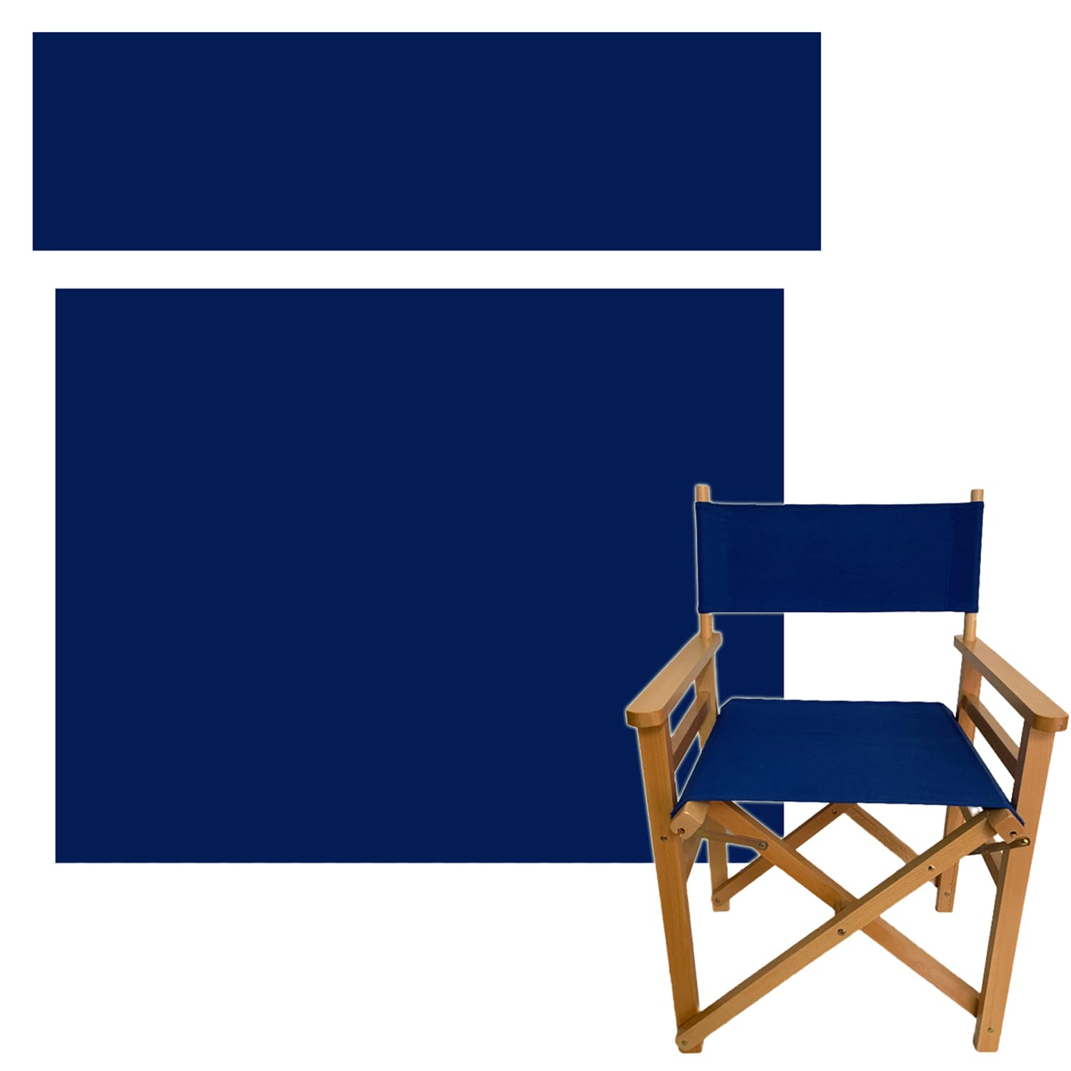 Photo 1 of Upone 20.86" L x 16.14" W Directors Chair Canvas Replacement Covers Kit for Directors Chairs,Movie Chair Replacement Canvas Seat and Back Oxford Cloth Cover for Home Director Chair Large Size(Blue)