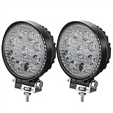 Liteway Pair 4Inch 27W CREE LED Light Bar Spot Beam Off Road Driving Work Lights Led Fog Lights Jeep Lighting Waterproof LED Pods Light for Camper SUV ATV, 2 Years Warranty