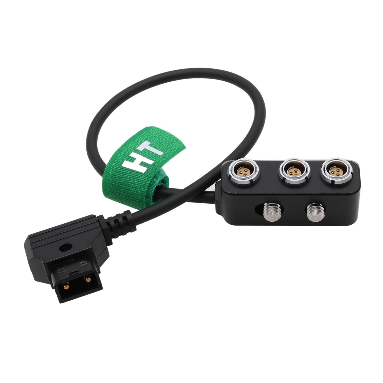 HangTon D-tap Male to 3 x Fischer RS 3 Pin Female Power Splitter Cable Box 12V 10A