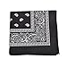Pack of 6 X-Large Paisley Cotton Printed Bandana - 27 x 27 inches (Black)