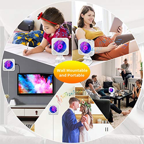 image for MYDASH CD/DVD Player, Wall Mountable CD/DVD Player Portable with Bluet