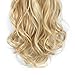 7Pcs/Set Clip in Hair Extensions 20Inch Long Wavy Heat Resistant Synthetic Hairpiece Gifts for Girl Lady Women (Bleach Blonde 27/613#)