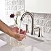 Friho Lead-Free Commercial Two Handle Chrome Bathroom Vanity Sink Faucets Widespread Bathroom Faucet