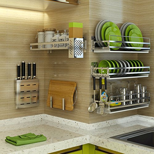 Halter & Ständer TLMY Edelstahl Punch-Free Küchenregale Gewürzregal