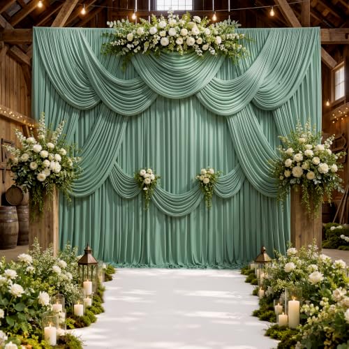 Faltenfreie Vorhänge für Partys, Polyester-Fotohintergrund, 2 Paneele, 1,5 x 3 m, für Hochzeit, Geburtstag, Party, Fotografie, Hintergrund, Fotoshooti