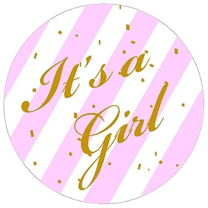 Amazon Com 80 Pack 2 It S A Girl Stickers Pink And Gold White Amazon Com 80 Pack 2 It S A Girl Stickers Pink And Gold White