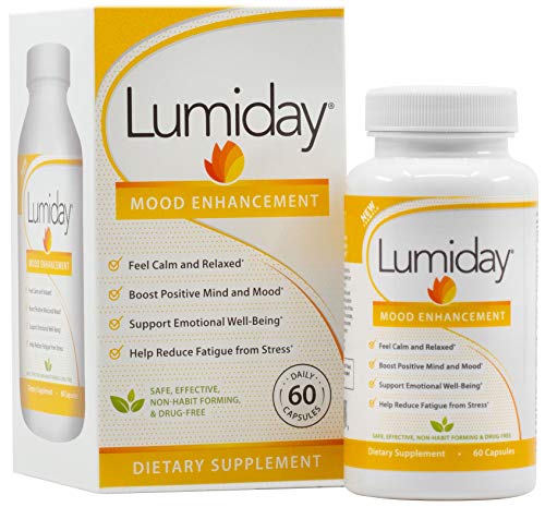 Lumiday Natural Mood Enhancement Supplement - Mood Booster and Stress Relief Support (Best Supplements For Mood)