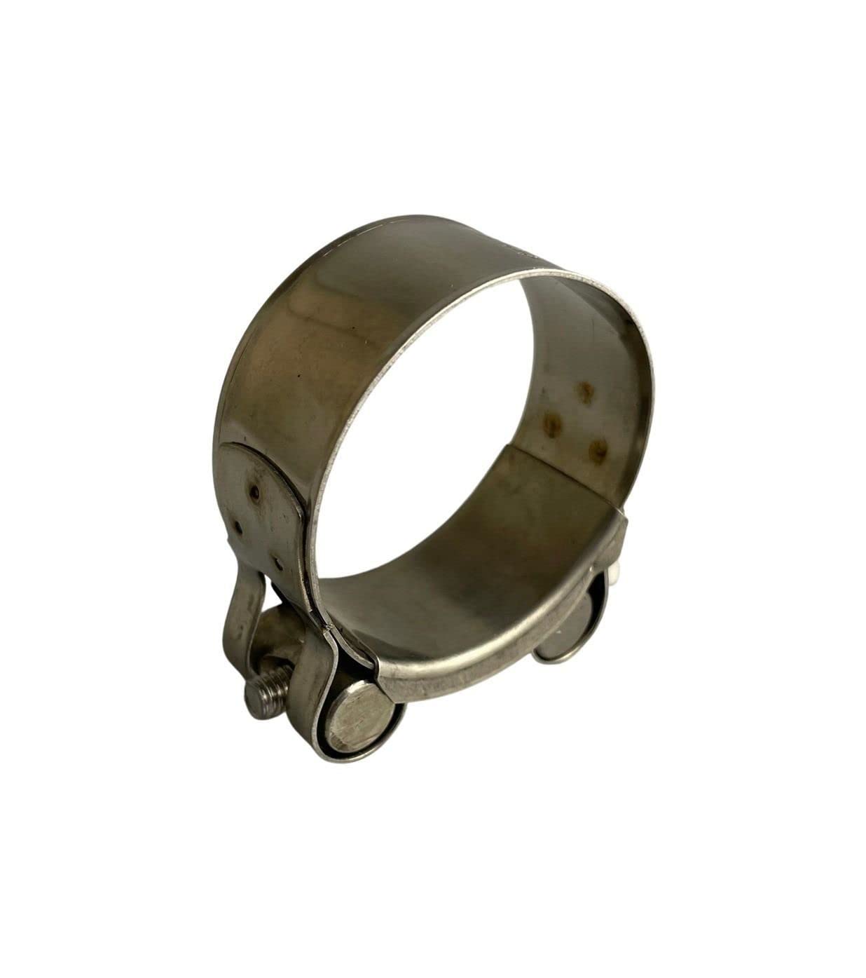 Boltza® Stainless Steel Single Bolt Hose Super Clamp 52-55mm Clip Silicone Rubber Exhaust x1