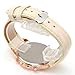 Top Plaza Fashion Women's Analog Watch, PU Leather Band Gold Tone -Beige