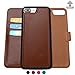 SHANSHUI Wallet Case Compatible with iPhone 7 Plus / 8 Plus, Premium PU Leather Wallet Design RFID Card Slots Cash Pocket Folio Cover 5.5 inch (Brown)