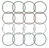 BlueCosto (20-Pack-Multicolor) Ultra Tough Stainless Steel String Wire Luggage Tags Loops Key Rings 600034-F20
