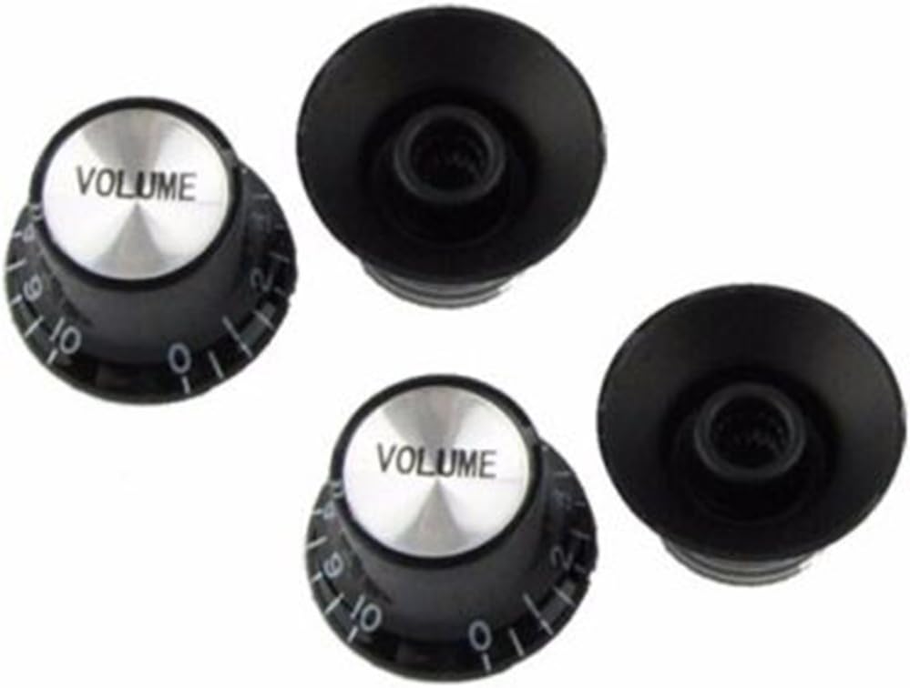 MENSANL 4PCS Black Volume Tone Top Hat Knobs For Gibson/Epiphone LP ES335 SG