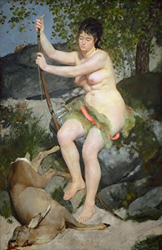 Oil Painting Reproductions on Canvas Prints,High definition print-Diana the Huntress by Pierre-Auguste Renoir