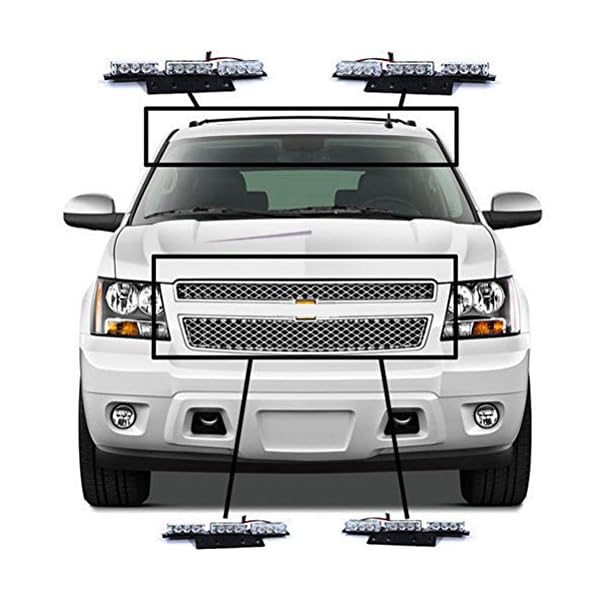 3-Flashing-Modes-Amber-White-54-LED-Warning-Hazard-Construction-Strobe-Light-Control-Module-Mounting-Bracket-Bar-Pickup-Truck-SUV-Boat-Set-of-6 3-Flashing-Modes-Amber-White-54-LED-Warning-Hazard-Construction-Strobe-Light-Control-Module-Mounting-Bracket-Bar-Pickup-Truck-SUV-Boat-Set-of-6