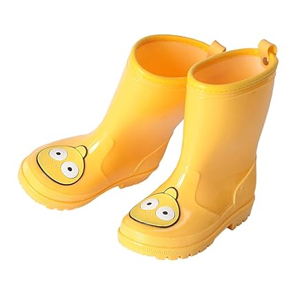 girls yellow rain boots