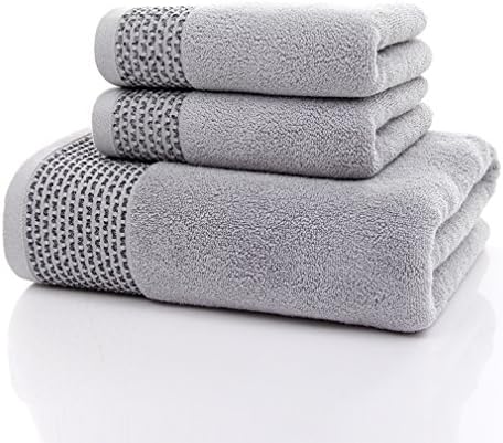 3 Piece Towel Set; 1 Bath Towel, 2 Hand Towels Cotton Bath Towel Bath Sheet Hand Towel Washcloth Wash Cloth By Xintinghzp (gray)