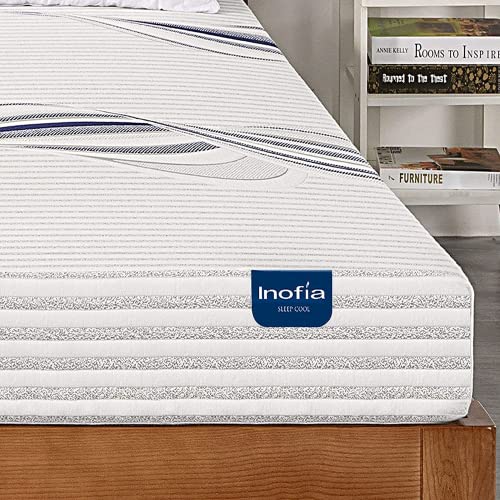 Inofia Queen Mattress, 6 Inch Memory Foam Mattress Made in USA