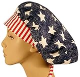 Designer Bouffant Medical Scrub Cap - American Pride