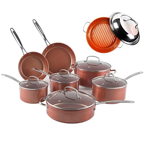 Nuwave 12 pc. Duralon Ceramic Cookware Set with 11