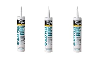 DAP INC 18152 10.1oz White Alex Plus Acrylic Latex Caulk with Silicone (3 Pack)