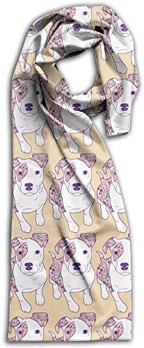 Aymitao Flower Pit Bull Terrier Unisex 100% Polyester Scarf Beautiful Shawl Cartoon Scarves