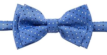 Retreez Cravate Moderne En Microfibre Tissée à Pois Pour Homme, Bleu Marine à Pois Blancs, Taille Unique