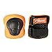 eNilecor Kid's Knee Pads Elbow Pads Wrist Guards for Skateboarding Cycling Skating Roller Blading Protective Gear Pack of 6 (Black/Orange)