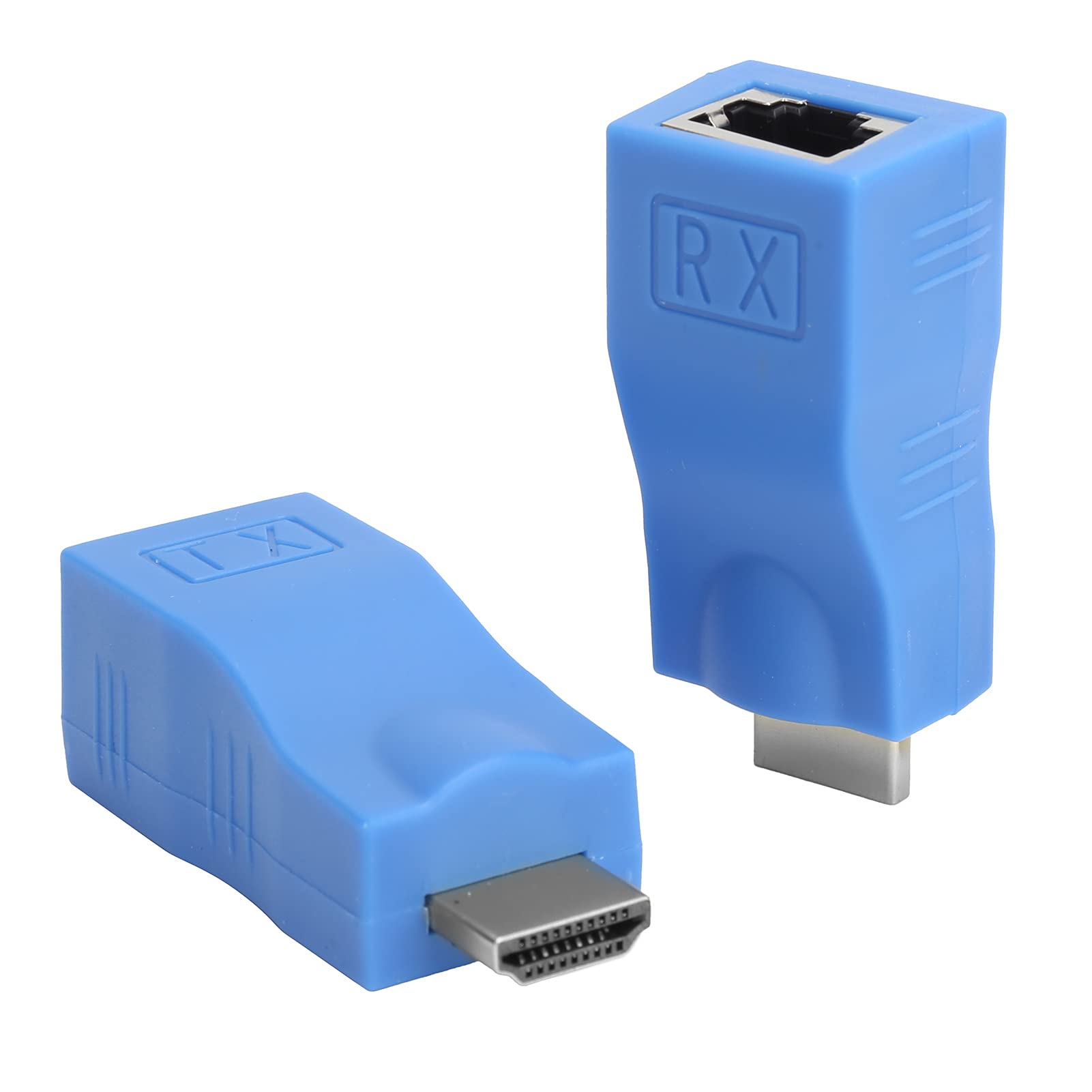 HDMI Repeater, HDMI to RJ45 Ethernet Network Signal Extender Transmitter and Receiver Adapter on Cat-5e/6, Network Adapter Signal Amplifier for HDTV