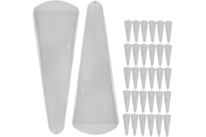 MAGICLULU Reusable PVC Scissors Covers Protective Sheaths for Hairdressing Eyebrow Trimming and Pruning Shears Light Grey Saf