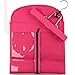 S-noilite Portable Hair Extension Hanger with Storage Bag Hair Hanger & Carrier Case Hair Extension Holder with Double Anti-Slip Stickers & Dustproof Protection Case (Color: Rose Red)