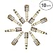 AURUM CABLES 10-Pack 6.35mm Male to 3.5mm Female Stereo Adapter primary