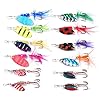 DrFish-Assortted-5-Lure-Boxes-Loaded-60-Bass-Fishing-Baits-Spinners-Rooster-Tail-Trout-Spoons-Soft-Plastic-Shads-Crankbaits-Minnow-Popper-Lures-Variety-Kit