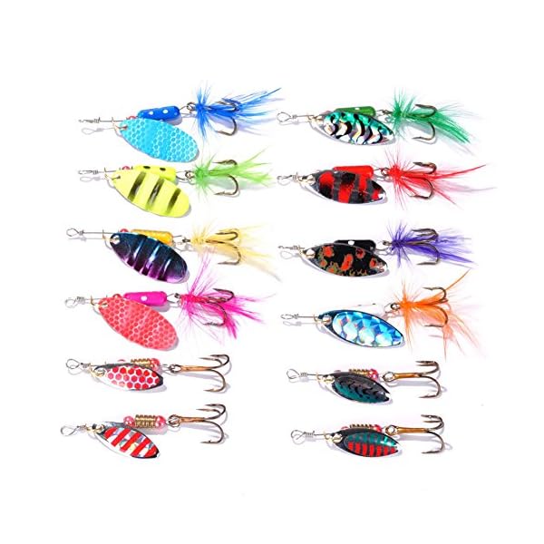 DrFish-Assortted-5-Lure-Boxes-Loaded-60-Bass-Fishing-Baits-Spinners-Rooster-Tail-Trout-Spoons-Soft-Plastic-Shads-Crankbaits-Minnow-Popper-Lures-Variety-Kit