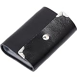 ZMSnow Genuine Leather Wallets Credit Card Holder Business ID Card Case(black)