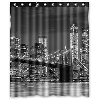 Home New York Subway Map Background Waterproof Shower Curtain Bath
