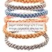 JWERA Hair Ties Ponytail Holder - Braided No-Crease Elastics for Thick Hair, 18 Pcs in Blue, Grey, and Pink
