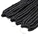 Crochet Goddess Locs Braids Natural Black Straight Hair Synthetic Faux Locs Crochet Braiding Hair Extensions Bohemian Faux Locs Twist Gypsy Locs (14