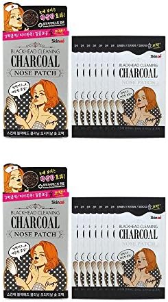 Charcoal Peel Off Mask Nose Blackhead Mask 2 Pack Cleaning Charcoal Patch Pore Strip Remover Total 16 Count