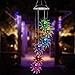 ISFORU Solar Wind Chime, LED Changing Color Waterproof Solar Wind Chimes Hanging Lantern Light for Home Party Bedroom Garden Decoration Xmas Gifts, Gifts for Mother Mum (Sunflower)