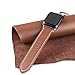 Apple Watch Band 38mm Leather, Swees iWatch Genuine Leather Bands Replacement Strap with Stainless Steel Clasp Buckle for Apple Watch Series 3 , Series 2, Series 1, Sports & Edition Women Men, Grey