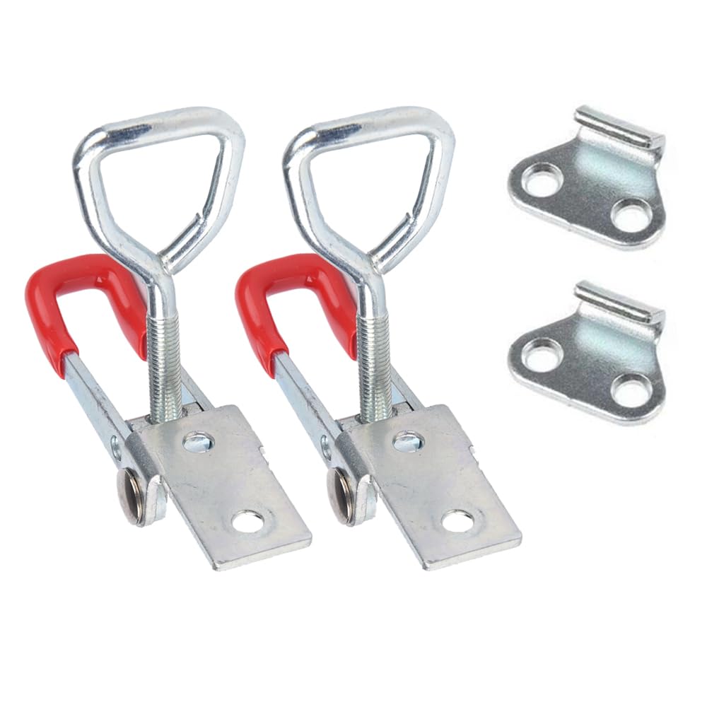 122mm Toggle Catch Latch,Adjustable Toggle Clamp,Stainless Steel Toggle Clamp for Door Cabinet Box((Without Locking Hole)