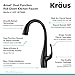 KRAUS Ansel Matte Black Finish Dual Function Pull-Down Kitchen Faucet, KPF-1675MB