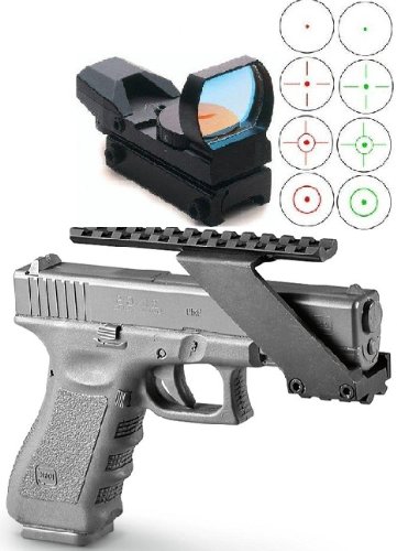 Ultimate Arms Gear Tactical Precision Machined Aluminum No Gunsmithing Weaver Picatinny Top & Bottom Rail Pistol Handgun Scope Mount for Sights , Lasers , Lights and Accessories Fits HK Heckler & Koch H&K HK45 P30 P30L P2000 Pistols with Front Accessories