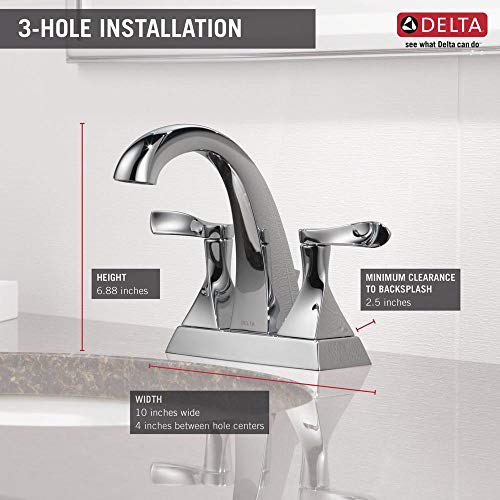 Delta Tolva 4 in. Centerset 2-Handle Bathroom Faucet in Chrome