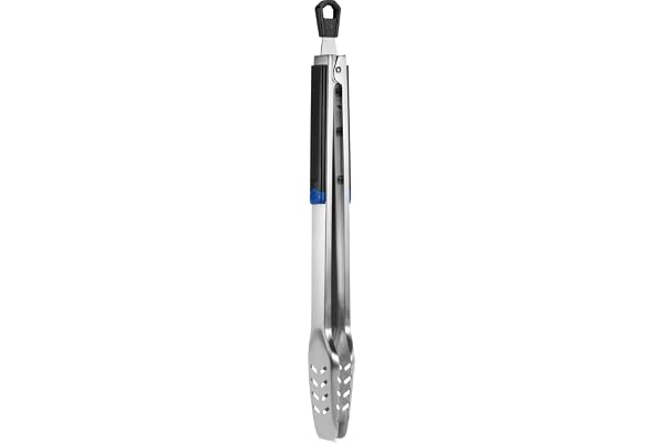 Napoleon® BBQ Accessory - GATL004 - Grill Tongs, Pull Lock Mechanism, grooved Ends, Slip Resistant Handle Grip, Hanging Look
