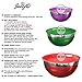 Stainless Steel Mixing Bowls with Lids, Multi-Color Set of 3, Ideal for Salads, Desserts, Meal Preparation and Food Storage, by JazzyD TM.