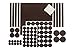 OUR HOUSE Premium Pack Furniture Pads - Felt Pads Furniture Feet Popular Sizes & Rubber Bumper Pads - Protect Your Wood Floor Hardwood & Laminate Flooring - Heavy Duty