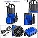 Hosmat 1HP Submersible Pump Portable Sump Pumps Clean Water Pump w/Float Switch for Swimming Pool and Garden Pond Draining (Blue)